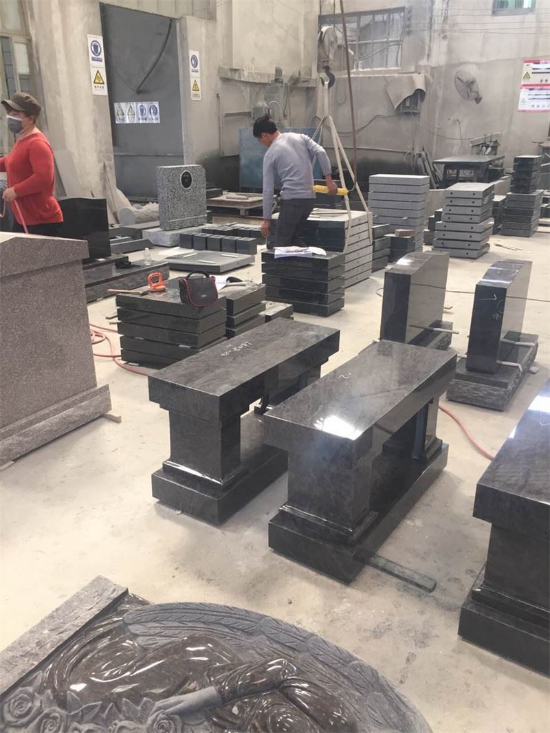 Monuments wait for packing