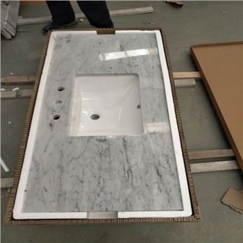 Carrara hvit marmor forfengelighet