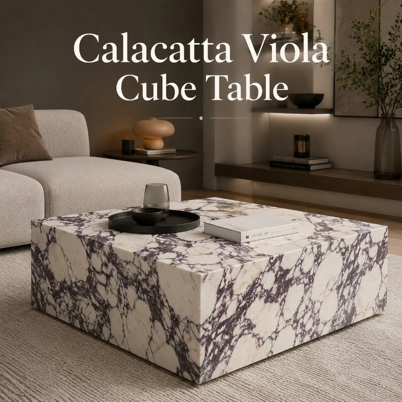 Calacatta marmor salongbord