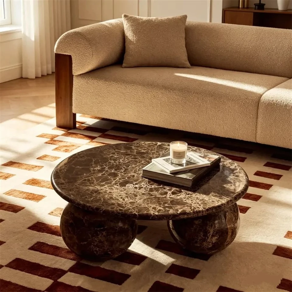 round marble coffee table