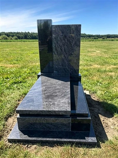 Bahama blå granitt gravstein
